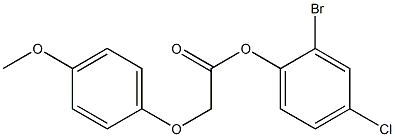 2-bromo-4-chlorophenyl 2-(4-methoxyphenoxy)acetate Structure