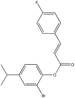 2-bromo-4-isopropylphenyl (E)-3-(4-fluorophenyl)-2-propenoate 구조식 이미지