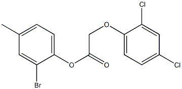 2-bromo-4-methylphenyl 2-(2,4-dichlorophenoxy)acetate Structure