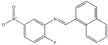 N-(2-fluoro-5-nitrophenyl)-N-[(E)-1-naphthylmethylidene]amine 구조식 이미지