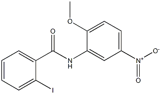 2-iodo-N-(2-methoxy-5-nitrophenyl)benzamide 구조식 이미지