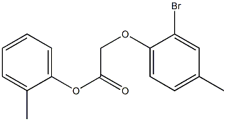 2-methylphenyl 2-(2-bromo-4-methylphenoxy)acetate Structure