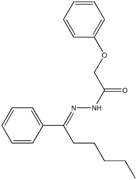 2-phenoxy-N'-[(E)-1-phenylhexylidene]acetohydrazide Structure