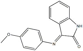 3-[(4-methoxyphenyl)imino]-1,3-dihydro-2H-indol-2-one Structure