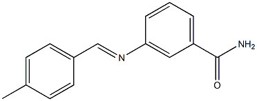 3-{[(E)-(4-methylphenyl)methylidene]amino}benzamide 구조식 이미지