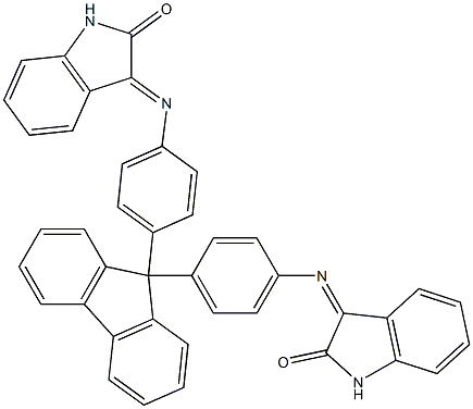 3-{[4-(9-{4-[(2-oxo-1,2-dihydro-3H-indol-3-ylidene)amino]phenyl}-9H-fluoren-9-yl)phenyl]imino}-1,3-dihydro-2H-indol-2-one Structure