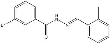 3-bromo-N'-[(E)-(2-methylphenyl)methylidene]benzohydrazide 구조식 이미지