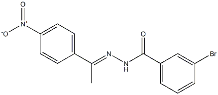 3-bromo-N'-[(E)-1-(4-nitrophenyl)ethylidene]benzohydrazide 구조식 이미지