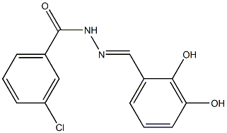3-chloro-N'-[(E)-(2,3-dihydroxyphenyl)methylidene]benzohydrazide Structure