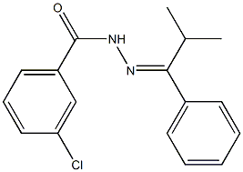 3-chloro-N'-[(E)-2-methyl-1-phenylpropylidene]benzohydrazide Structure