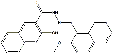 3-hydroxy-N'-[(E)-(2-methoxy-1-naphthyl)methylidene]-2-naphthohydrazide Structure