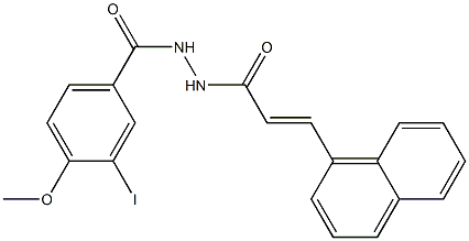 3-iodo-4-methoxy-N'-[(E)-3-(1-naphthyl)-2-propenoyl]benzohydrazide 구조식 이미지