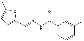 3-iodo-N'-[(E)-(5-methyl-2-furyl)methylidene]benzohydrazide 구조식 이미지