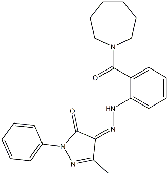 3-methyl-1-phenyl-1H-pyrazole-4,5-dione 4-{N-[2-(1-azepanylcarbonyl)phenyl]hydrazone} 구조식 이미지