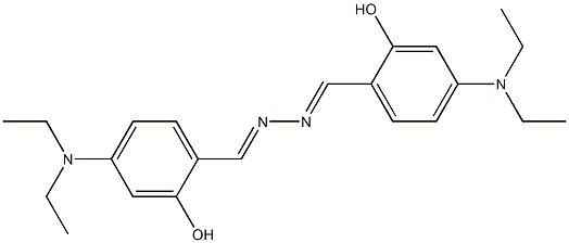 4-(diethylamino)-2-hydroxybenzaldehyde N-{(E)-[4-(diethylamino)-2-hydroxyphenyl]methylidene}hydrazone 구조식 이미지