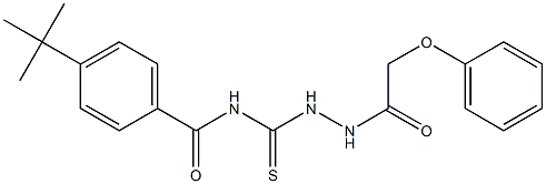 4-(tert-butyl)-N-{[2-(2-phenoxyacetyl)hydrazino]carbothioyl}benzamide 구조식 이미지