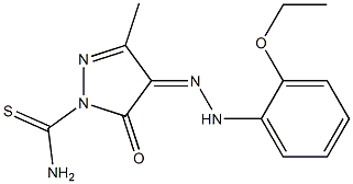 4-[(Z)-2-(2-ethoxyphenyl)hydrazono]-3-methyl-5-oxo-1H-pyrazole-1(5H)-carbothioamide 구조식 이미지