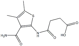 4-{[3-(aminocarbonyl)-4,5-dimethyl-2-thienyl]amino}-4-oxobutanoic acid Structure