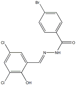 4-bromo-N'-[(E)-(3,5-dichloro-2-hydroxyphenyl)methylidene]benzohydrazide Structure