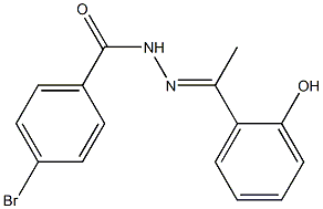 4-bromo-N'-[(E)-1-(2-hydroxyphenyl)ethylidene]benzohydrazide 구조식 이미지