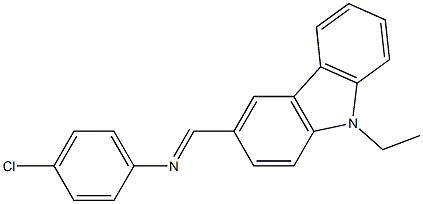 N-(4-chlorophenyl)-N-[(E)-(9-ethyl-9H-carbazol-3-yl)methylidene]amine Structure