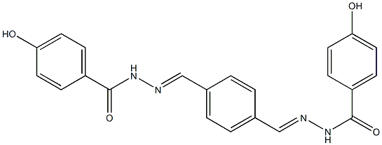 4-hydroxy-N'-[(E)-(4-{[(E)-2-(4-hydroxybenzoyl)hydrazono]methyl}phenyl)methylidene]benzohydrazide Structure