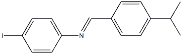 N-(4-iodophenyl)-N-[(E)-(4-isopropylphenyl)methylidene]amine 구조식 이미지