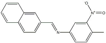 N-(4-methyl-3-nitrophenyl)-N-[(E)-2-naphthylmethylidene]amine 구조식 이미지