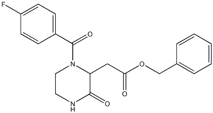 benzyl 2-[1-(4-fluorobenzoyl)-3-oxo-2-piperazinyl]acetate 구조식 이미지