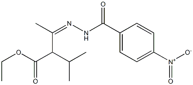 ethyl 2-isopropyl-3-[(Z)-2-(4-nitrobenzoyl)hydrazono]butanoate 구조식 이미지