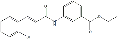 ethyl 3-{[(E)-3-(2-chlorophenyl)-2-propenoyl]amino}benzoate 구조식 이미지