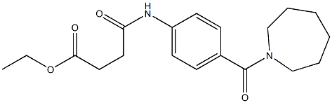 ethyl 4-[4-(1-azepanylcarbonyl)anilino]-4-oxobutanoate 구조식 이미지