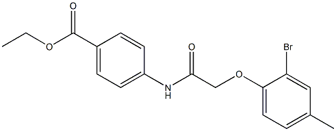 ethyl 4-{[2-(2-bromo-4-methylphenoxy)acetyl]amino}benzoate Structure