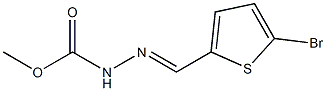 methyl 2-[(E)-(5-bromo-2-thienyl)methylidene]-1-hydrazinecarboxylate Structure