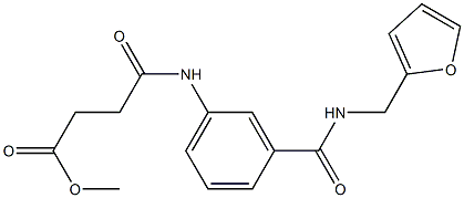 methyl 4-(3-{[(2-furylmethyl)amino]carbonyl}anilino)-4-oxobutanoate 구조식 이미지