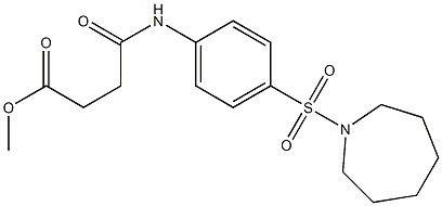methyl 4-[4-(1-azepanylsulfonyl)anilino]-4-oxobutanoate Structure