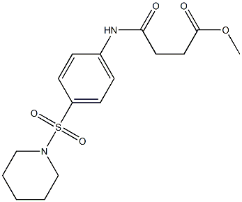 methyl 4-oxo-4-[4-(1-piperidinylsulfonyl)anilino]butanoate Structure