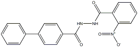 N'-([1,1'-biphenyl]-4-ylcarbonyl)-2-nitrobenzohydrazide Structure