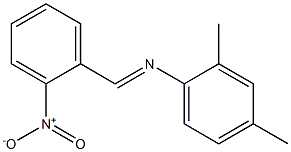 2,4-dimethyl-N-[(E)-(2-nitrophenyl)methylidene]aniline 구조식 이미지