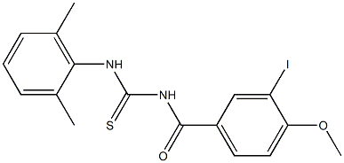 N-(2,6-dimethylphenyl)-N'-(3-iodo-4-methoxybenzoyl)thiourea Structure