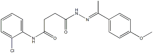 N-(2-chlorophenyl)-4-{2-[(E)-1-(4-methoxyphenyl)ethylidene]hydrazino}-4-oxobutanamide Structure