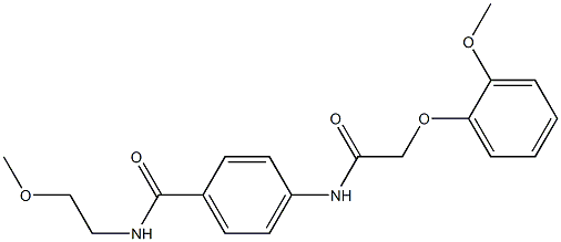 N-(2-methoxyethyl)-4-{[2-(2-methoxyphenoxy)acetyl]amino}benzamide Structure