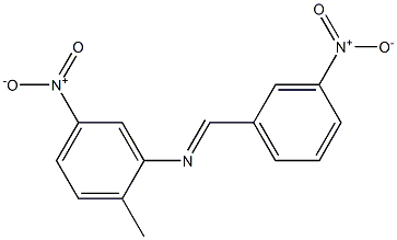 2-methyl-5-nitro-N-[(E)-(3-nitrophenyl)methylidene]aniline 구조식 이미지