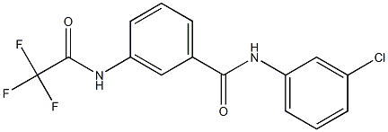 N-(3-chlorophenyl)-3-[(2,2,2-trifluoroacetyl)amino]benzamide 구조식 이미지