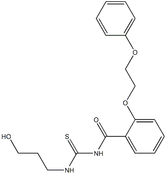 N-(3-hydroxypropyl)-N'-[2-(2-phenoxyethoxy)benzoyl]thiourea Structure