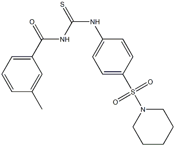 N-(3-methylbenzoyl)-N'-[4-(1-piperidinylsulfonyl)phenyl]thiourea Structure