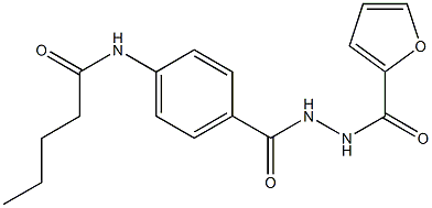 N-(4-{[2-(2-furoyl)hydrazino]carbonyl}phenyl)pentanamide Structure