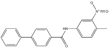 N-(4-methyl-3-nitrophenyl)[1,1'-biphenyl]-4-carboxamide 구조식 이미지