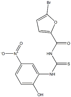 N-(5-bromo-2-furoyl)-N'-(2-hydroxy-5-nitrophenyl)thiourea Structure