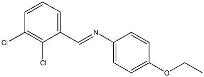 N-[(E)-(2,3-dichlorophenyl)methylidene]-N-(4-ethoxyphenyl)amine 구조식 이미지
